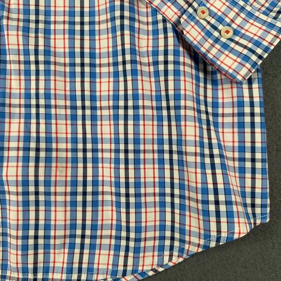 Southern Tide Mens Large Blue Plaid Vented Long Sleeve Button Up Classic Fit - Picture 3 of 16